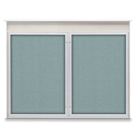 United Visual Products Single Door Enclosed Indoor Letterboard UV1125-BLACK-GREYVL